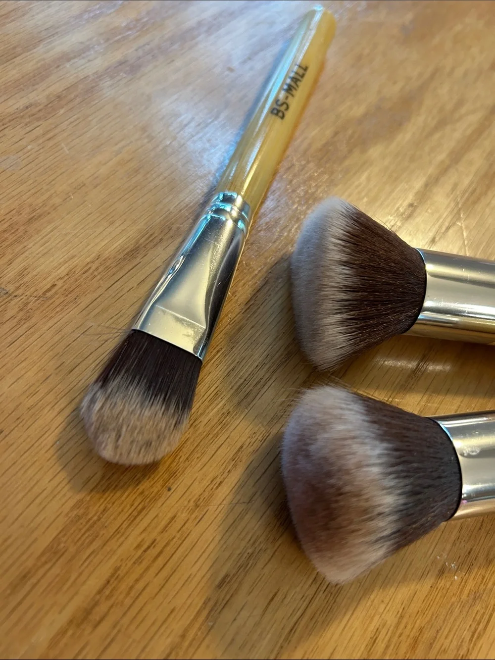 Bamboo Handle Makeup Brush Set in Natural Wood